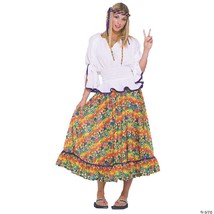 Woodstock Womens Costume Hippie Bohemian 1960&#39;s Flower Child Halloween FM61930 - £66.33 GBP
