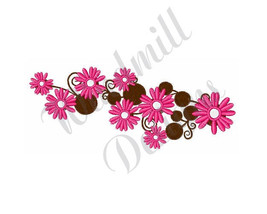 Pink Daisies - Machine Embroidery Design - £2.78 GBP