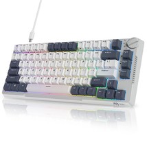 H81 Mechanical Keyboard Gasket Mounted, Wired / 2.4Ghz / Bluetooth Knob Control  - £95.09 GBP