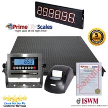 48&quot; x 96&quot; Floor Scale w/ Printer &amp; Scoreboard Warehouse NTEP 1,000 x .2 lb - £1,254.67 GBP