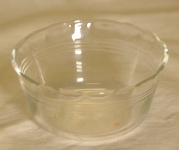 Corning Pyrex Clear Custard Cup Dessert Dish Scalloped Edge 4 oz. USA - £7.77 GBP