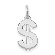 Sterling Silver Dollar Sign Charm Pendant Money Jewelry 17 X 8mm - £14.12 GBP
