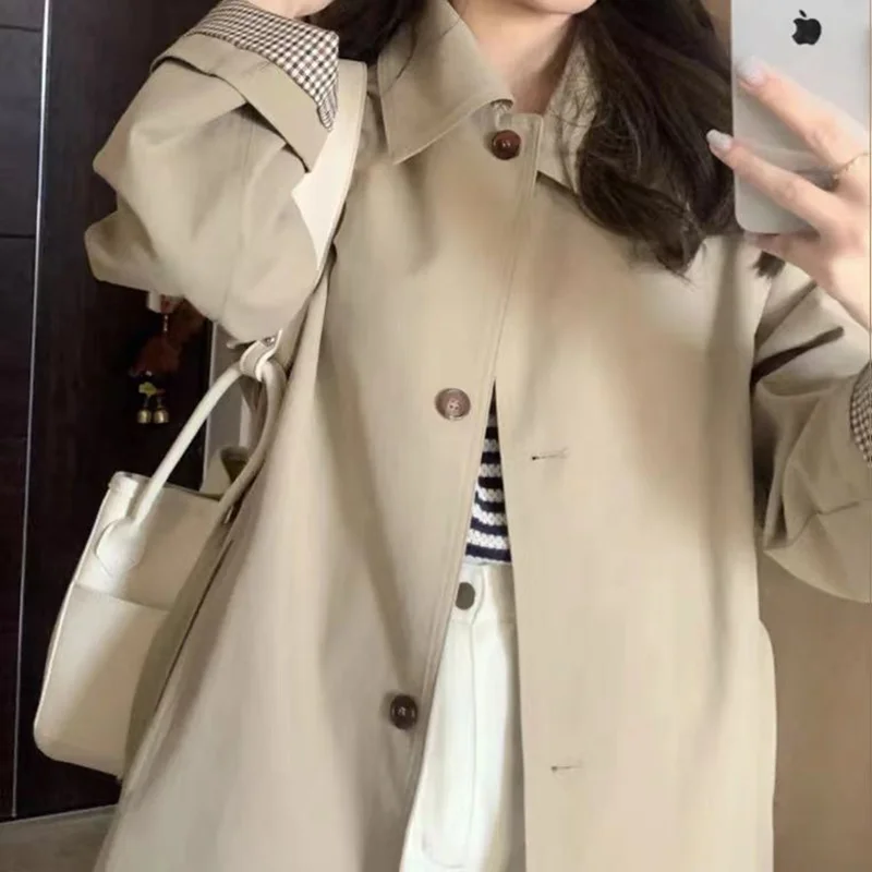 New Arrival &#39;s ing Fall Winter Female Long Fashionable Loose Trench Coat With Be - £154.71 GBP