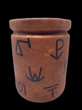 Western Ranch Brand Branding Crock Utensil Jar Cowboy Decor Rare Vintage - £59.36 GBP