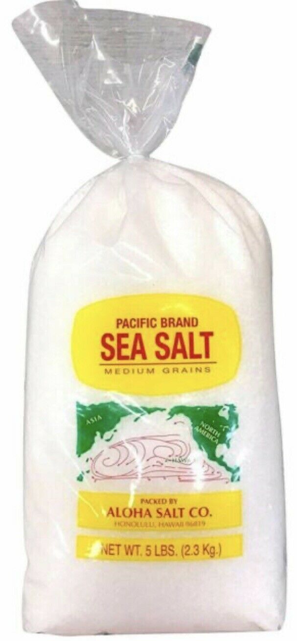 Primary image for Aloha Hawaii Pacific Brand Sea Salt 5 Lb Bag (Lot Of 3 Bags)