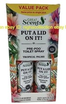 NEW G.Scents Put A Lid On It Pre Poo Toilet Spray Tropical Palms 1.85 ozEa - $184.47 MXN