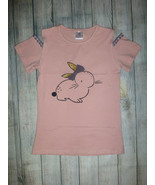 NEW Boutique Girls Easter Bunny Rabbit Pink Cold Shoulder Shirt 7-8 - €5,63 EUR