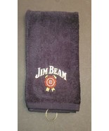 Jim Beam Embroidered Golf Sport Towel 16x26 Black - $24.51 CAD