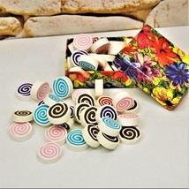 DOLLHOUSE CANDIES, POLYMER LICORICE SWIRLS, SMALL GIFT IN BOX, GIFT FOR ... - £6.38 GBP+
