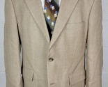 Brooks Brothers 346 Mens Beige Tan Wool Silk Linen Sport Coat Jacket 43R - $39.60