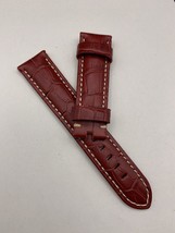 for Panerai Red leather watch strap saw a PAM 22mm Without clasp - $23.45