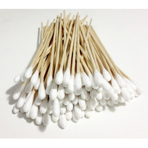 100 Pc Cotton Swab Applicator Q-Tip Swabs 6&quot; Extra Long Wood Handle Sturdy New ! - £10.47 GBP