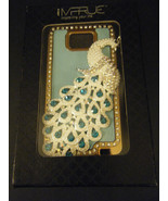 Gorgeous Imprue Jeweled Blingy Peacock Cellphone Cover - 5&quot; X 2 1/2&quot; - £8.90 GBP