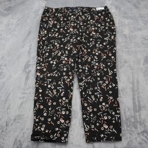 Charter Club Pants Women 14 Black Casual Lightweight Bristol Skinny Ankle Floral - £20.49 GBP