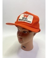 Vintage White WestinghousePatch Trucker Hat Snapback Orange Designer Hea... - £31.59 GBP