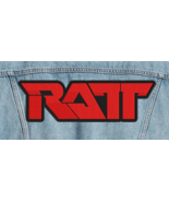RATT BACK Patch Embroidered High-Quality Ratt Band Logo Patch Red - £11.72 GBP