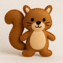 Felt Squirrel Tutorial – Handmade Woodland Friend PDF Pattern A4 - $7.20