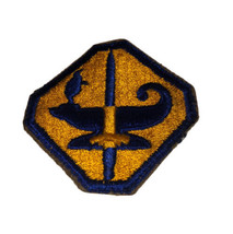 WW2 ASTP Shoulder Patch Vintage Embroidered Blue &amp; Yellow - $2.87