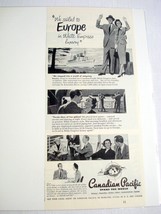 1951 CP Ad Canadian Pacific White Empress Liner - £7.04 GBP