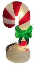 CANDY CANE Blow Mold Holiday Time 11 inch Light Up Tabletop Christmas New - $17.81