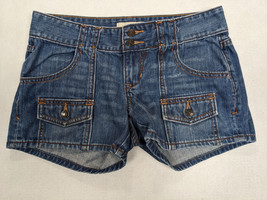 Old Navy Womens Shorts Buttons Size 2 Cotton Blue - $16.68