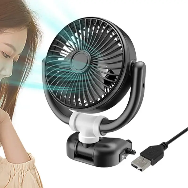 USB Powered Car Fans 360-Degree Rotatable Quiet Fans For Car Dashboard Truck - £26.34 GBP+
