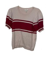 Joie Rolana Cashmere Cotton Striped Short-Sleeve Knit Sweater Womens Siz... - £22.05 GBP