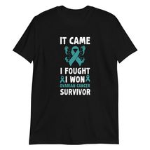 It Came We Fought I Won Ovarian Cancer Survivor Shirt | Awareness Ribbon Survivo - $18.87+