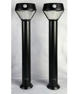LOT OF 2 Ring Smart Lighting Solar Pathlight, Motion Activated, Black - $487.61 MXN