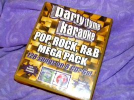 PARTY TYME KARAOKE:POP, ROCK, R&amp;B MEGA PACK 128 songs on 8 CD+Gs - £40.03 GBP