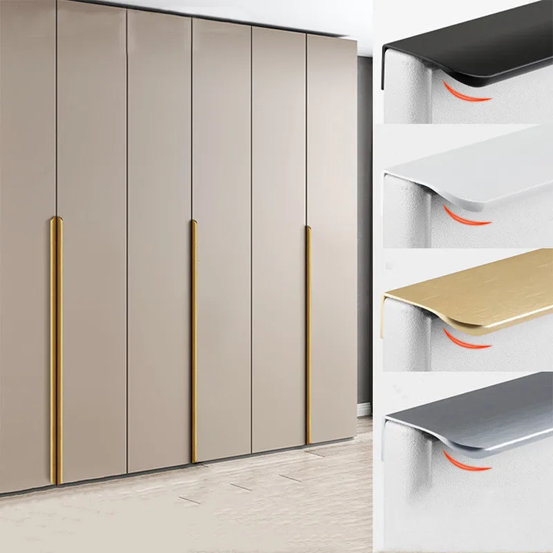 KK&amp;FING Hidden Furniture Cabinet Door Handles Side Mount No Drilling Wardro - £7.09 GBP+