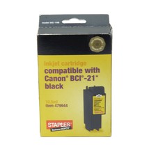 Staples Compatible with Canon BCI-21 Black Ink Cartridges New - £2.75 GBP