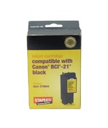 Staples Compatible with Canon BCI-21 Black Ink Cartridges New - £2.72 GBP