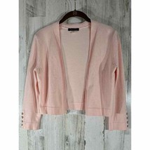 Tommy Hilfiger Womens Cardigan Sweater Pink Cropped Open Front Size Small - £15.55 GBP