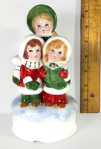 Christmas Carolers Wind Up Music Box by Lefton (Circa 1970&#39;s, Japan) *Works ! - $27.72