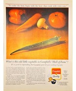 CAMPBELL&#39;S QUALITY SOUP &quot;Hall of Fame&quot; Odd Vegetable - 1964 Print Ad - $12.69