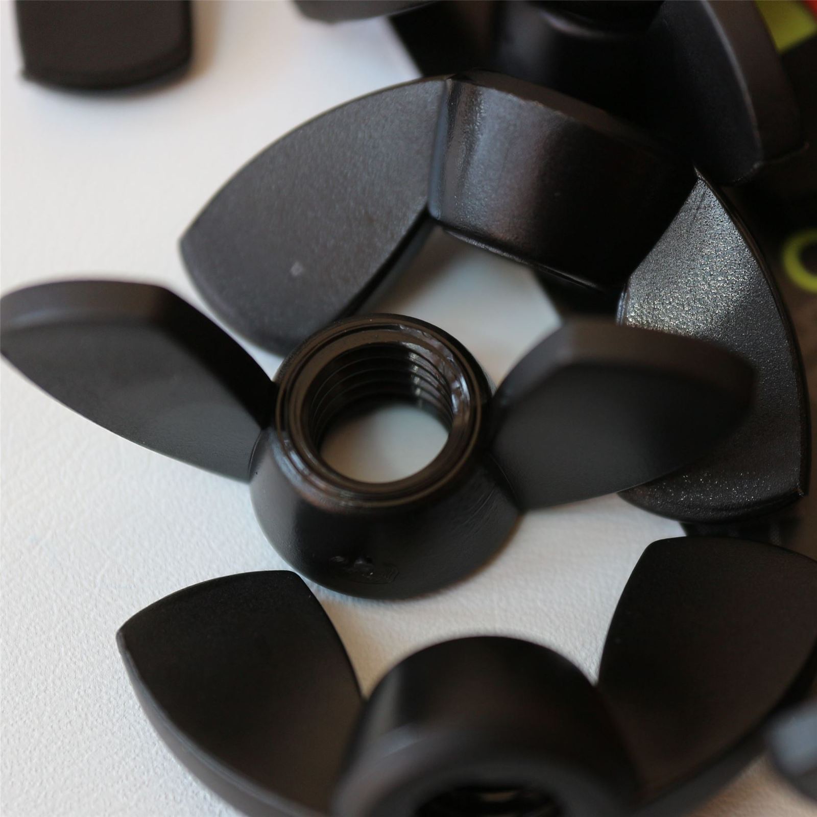 20 x Black M8 Butterfly Nuts, Acrylic Plastic Wingnuts - $18.73