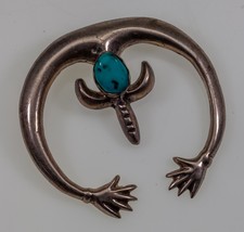 Navajo Argent Sterling &amp; Turquoise Naja Pendentif 29.4gr - $425.50 CAD
