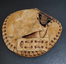 Vintage Rawlings Padded Leather L/H Catchers Mitt Glove Hinged Pad SM 300-G READ - £64.46 GBP