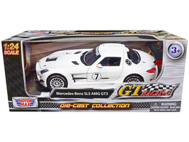 Mercedes-Benz SLS AMG GT3 #7 White &quot;GT Racing&quot; Series 1/24 Diecast Model Car by  - £32.64 GBP