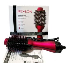 REVLON One-Step Volumizer Original 1.0 Hair Dryer and Hot Air Brush, Red... - £23.59 GBP