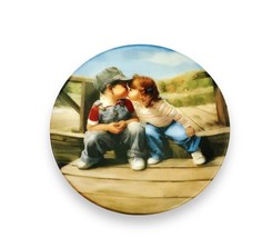 First Kiss Miniature Plate Artist Donald Zolan 3 inch Decorative Plate - £9.27 GBP