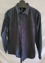 NWT Quilted Giraffe Black Polka dot button Long Sleeve shirt Men Size 2X - £17.02 GBP