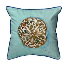 Betsy Drake Betsy&#39;s Sand Dollar Extra Large 22 X 22 Indoor Outdoor Teal Pillow - £55.38 GBP