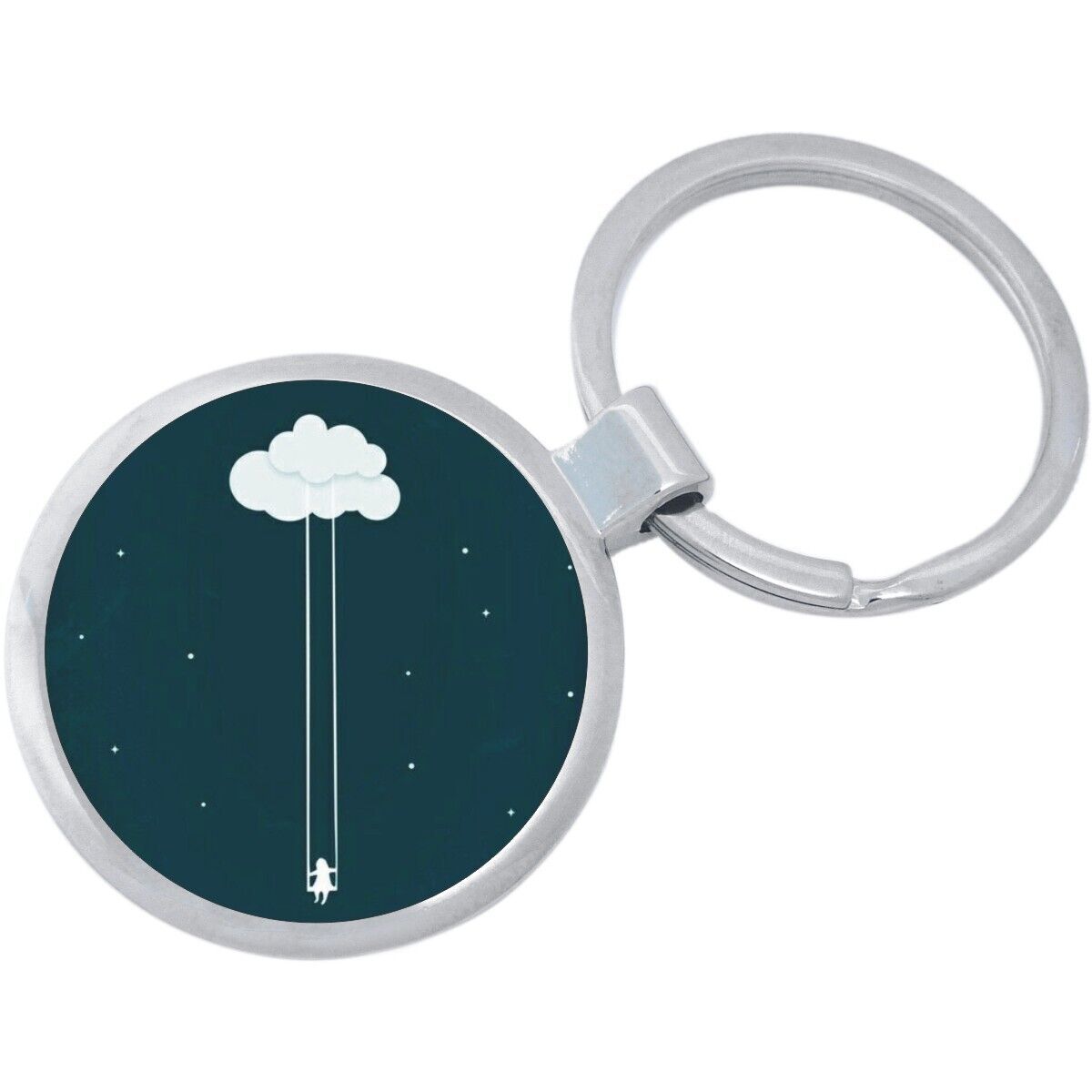 Cloud Swing Keychain - Includes 1.25 Inch Loop for Keys or Backpack - $10.77