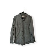 Harley Davidson Long Sleeve Button Shirt Gray Railroad Stripe Mens Large - £15.80 GBP