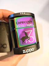 2005  Capricorn Astrology Spectrum Finish Zippo Lighter Choice Of Inserts - £41.00 GBP
