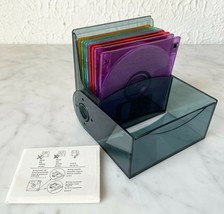 Smoke Plastic Floppy Disk Holder w/10 Memorex Multicolor 3.5&quot; 1.44MB Dis... - £22.35 GBP