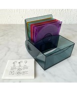 Smoke Plastic Floppy Disk Holder w/10 Memorex Multicolor 3.5&quot; 1.44MB Dis... - £22.68 GBP
