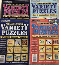 Lot of 4 Penny Press Tournament Variety Puzzles Puzzle Books 2020 2021 [Single I - £23.67 GBP